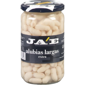 Alubia larga blanca Jae tarro cristal 560gr