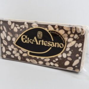 Turrón Chocolate Con Leche y Almendras Bolsa Rilsan El Artesano 500gr.